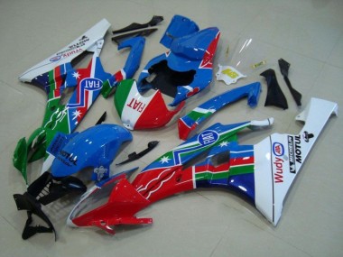 Carenagem Yamaha R6 2006-2007 - Azul Vermelho Branco Verde