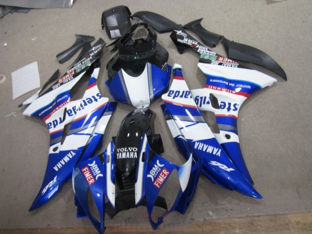 Carenagem Yamaha R6 2006-2007 - Branco Azul Sterilgarda Volvo Carenagem Yamaha R6 2006-2007 - Branco Azul Sterilgarda Volvo