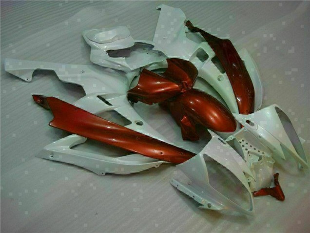 Carenagem Yamaha R6 2006-2007 - Branco Castanho Carenagem Yamaha R6 2006-2007 - Branco Castanho