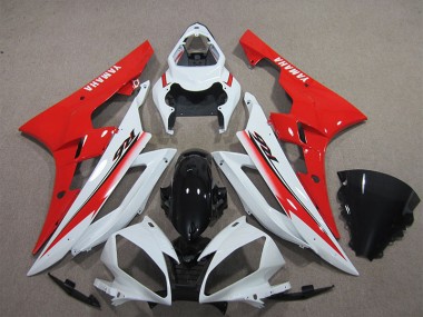 Carenagem Yamaha R6 2006-2007 - Branco Preto Vermelho