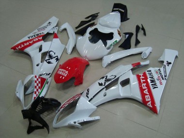 Carenagem Yamaha R6 2006-2007 - Branco Vermelho Abarth