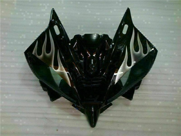 Carenagem Yamaha R6 2006-2007 - Prata Chama Preto Carenagem Yamaha R6 2006-2007 - Prata Chama Preto