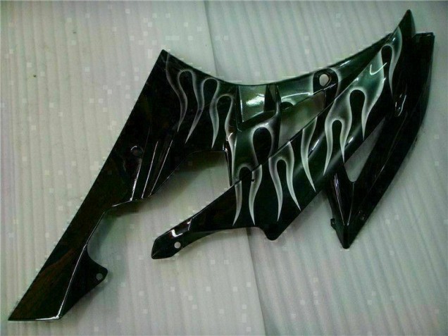 Carenagem Yamaha R6 2006-2007 - Prata Chama Preto Carenagem Yamaha R6 2006-2007 - Prata Chama Preto