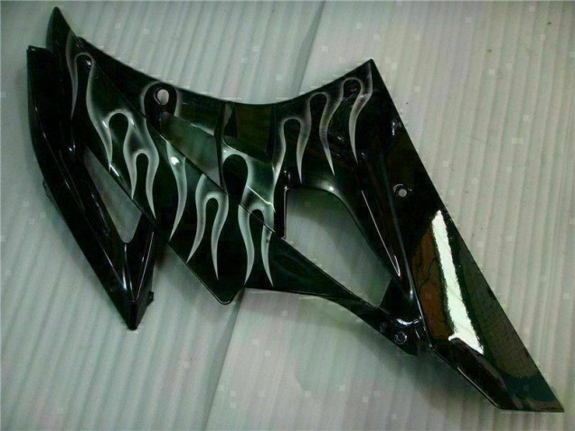 Carenagem Yamaha R6 2006-2007 - Prata Chama Preto Carenagem Yamaha R6 2006-2007 - Prata Chama Preto