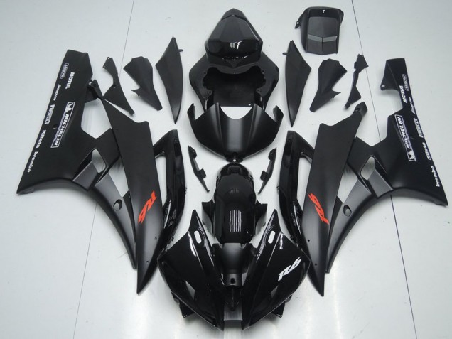 Carenagem Yamaha R6 2006-2007 - Preto Fosco & Preto Brilhante Carenagem Yamaha R6 2006-2007 - Preto Fosco & Preto Brilhante