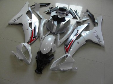 Carenagem Yamaha R6 2008-2016 - Branco Pérola Prata