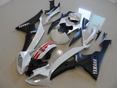 Carenagem Yamaha R6 2008-2016 - Branco Pérola & Preto 58 Sic