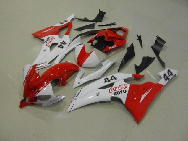 Carenagem Yamaha R6 2008-2016 - Branco Vermelho Coca Cola Zero 44 Carenagem Yamaha R6 2008-2016 - Branco Vermelho Coca Cola Zero 44