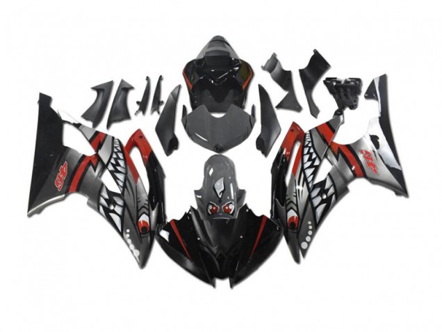 Carenagem Yamaha R6 2008-2016 - Cinzento Vermelho Tubarão Carenagem Yamaha R6 2008-2016 - Cinzento Vermelho Tubarão