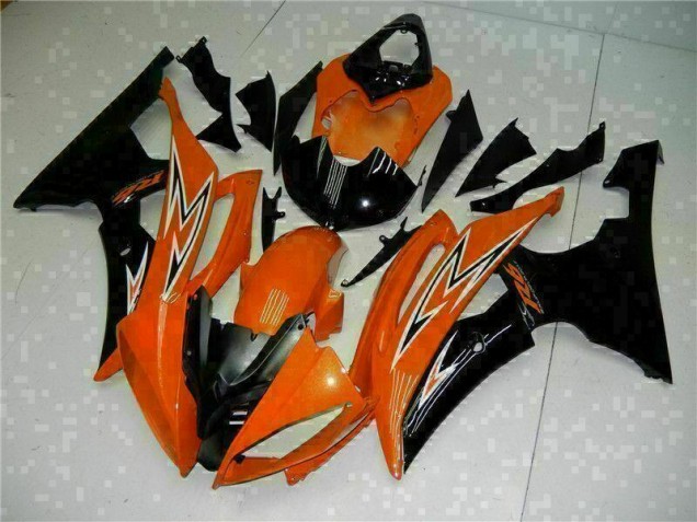 Carenagem Yamaha R6 2008-2016 - Laranja Preto Carenagem Yamaha R6 2008-2016 - Laranja Preto