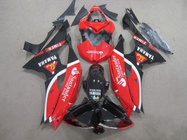 Carenagem Yamaha R6 2008-2016 - Preto Vermelho Branco Santander