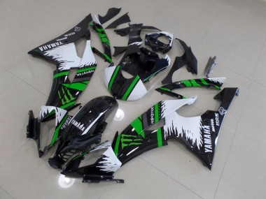 Carenagem Yamaha R6 2008-2016 - Special Branco Verde Monster