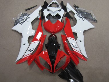 Carenagem Yamaha R6 2008-2016 - Vermelho Branco Preto Decalque