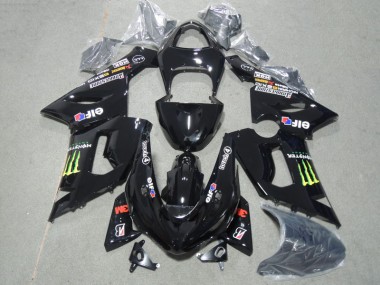 Carroçaria Kawasaki ZX6R 2005-2006 - Preto 3M Touch4 Monster