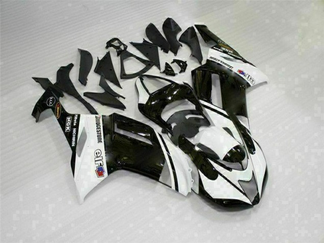Carroçaria Kawasaki ZX6R 2007-2008 - Preto Branco