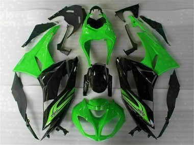 Carroçaria Kawasaki ZX6R 2009-2012 - Verde Preto