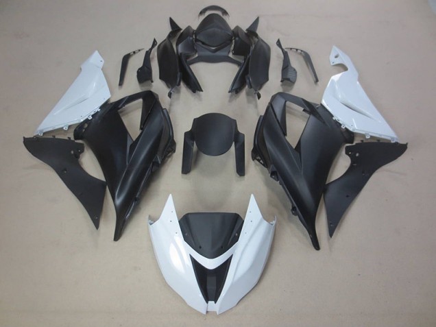 Carroçaria Kawasaki ZX6R 2013-2018 - Preto Branco Carroçaria Kawasaki ZX6R 2013-2018 - Preto Branco