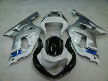 Carroçaria Suzuki GSXR 600 / 750 K1 K2 K3 2001-2003 - Prata Preto