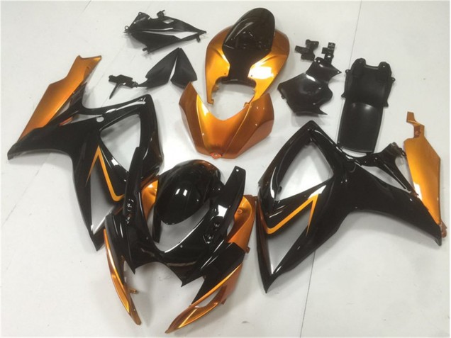 Carroçaria Suzuki GSXR 600 / 750 K6 2006-2007 - Preto Laranja Carroçaria Suzuki GSXR 600 / 750 K6 2006-2007 - Preto Laranja