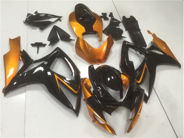Carroçaria Suzuki GSXR 600 / 750 K6 2006-2007 - Preto Laranja Carroçaria Suzuki GSXR 600 / 750 K6 2006-2007 - Preto Laranja