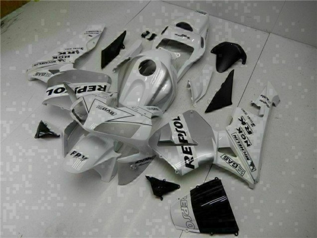 Injeção Kit Carenagem Honda CBR 600RR 2003-2004 - Branco Repsol Injeção Kit Carenagem Honda CBR 600RR 2003-2004 - Branco Repsol