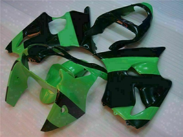 Injeção Kit Carenagem Kawasaki ZX6R 2000-2002 - Verde Preto Injeção Kit Carenagem Kawasaki ZX6R 2000-2002 - Verde Preto