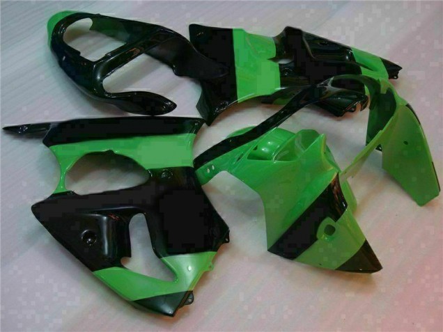 Injeção Kit Carenagem Kawasaki ZX6R 2000-2002 - Verde Preto Injeção Kit Carenagem Kawasaki ZX6R 2000-2002 - Verde Preto