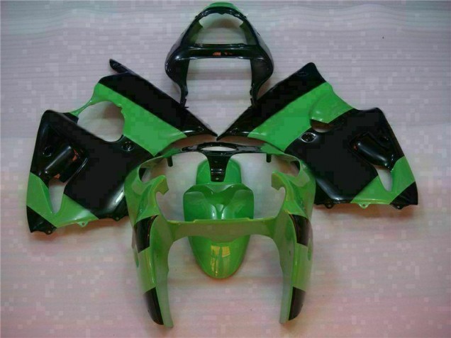 Injeção Kit Carenagem Kawasaki ZX6R 2000-2002 - Verde Preto Injeção Kit Carenagem Kawasaki ZX6R 2000-2002 - Verde Preto