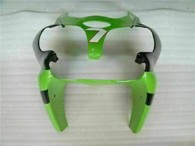 Injeção Kit Carenagem Kawasaki ZX6R 2000-2002 - Verde Preto Injeção Kit Carenagem Kawasaki ZX6R 2000-2002 - Verde Preto