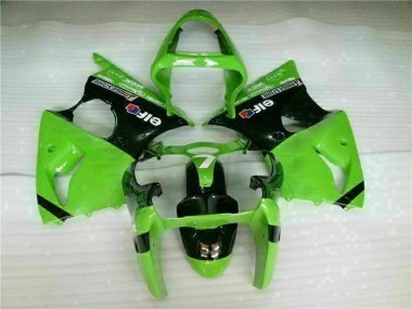 Injeção Kit Carenagem Kawasaki ZX6R 2000-2002 - Verde Preto