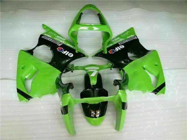Injeção Kit Carenagem Kawasaki ZX6R 2000-2002 - Verde Preto Injeção Kit Carenagem Kawasaki ZX6R 2000-2002 - Verde Preto