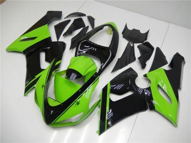 Injeção Kit Carenagem Kawasaki ZX6R 2005-2006 - Verde Preto Injeção Kit Carenagem Kawasaki ZX6R 2005-2006 - Verde Preto