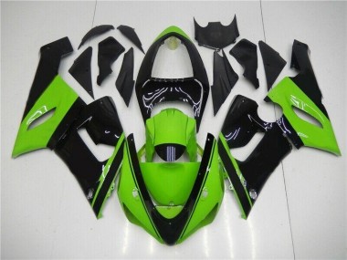 Injeção Kit Carenagem Kawasaki ZX6R 2005-2006 - Verde Preto