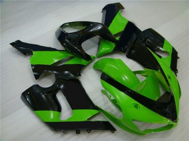 Injeção Kit Carenagem Kawasaki ZX6R 2005-2006 - Verde Preto Injeção Kit Carenagem Kawasaki ZX6R 2005-2006 - Verde Preto