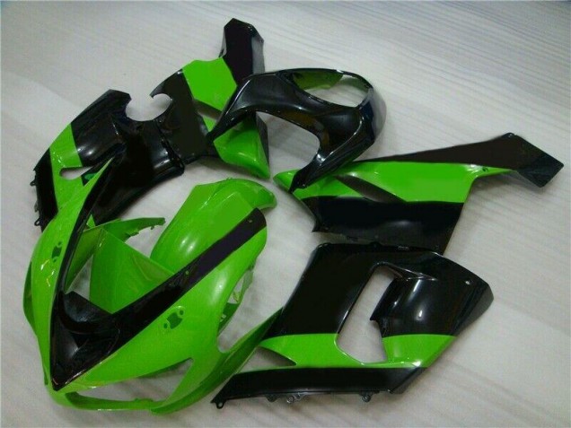 Injeção Kit Carenagem Kawasaki ZX6R 2005-2006 - Verde Preto Injeção Kit Carenagem Kawasaki ZX6R 2005-2006 - Verde Preto