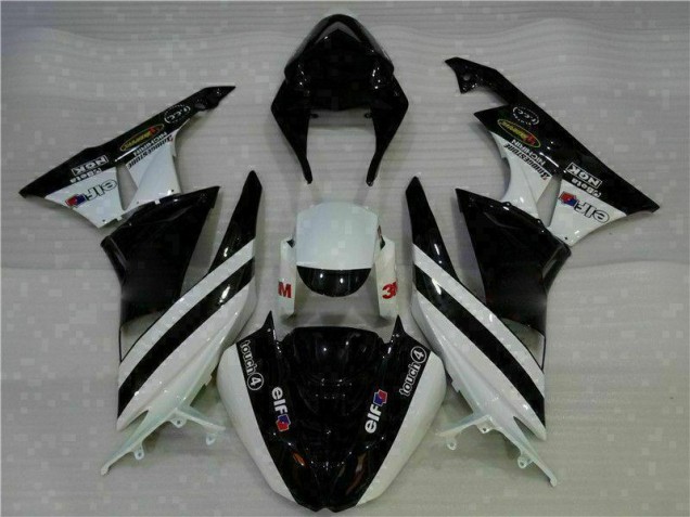 Injeção Kit Carenagem Kawasaki ZX6R 2009-2012 - Preto Branco 3M Touch4 Injeção Kit Carenagem Kawasaki ZX6R 2009-2012 - Preto Branco 3M Touch4