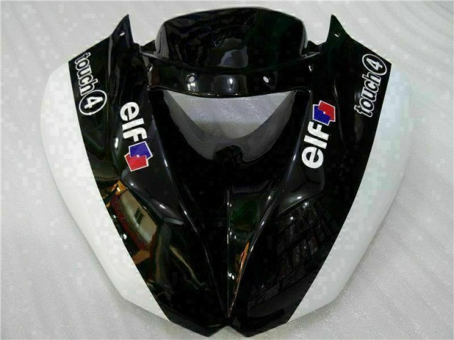 Injeção Kit Carenagem Kawasaki ZX6R 2009-2012 - Preto Branco 3M Touch4 Injeção Kit Carenagem Kawasaki ZX6R 2009-2012 - Preto Branco 3M Touch4