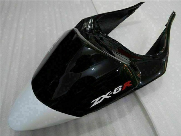 Injeção Kit Carenagem Kawasaki ZX6R 2009-2012 - Preto Branco 3M Touch4 Injeção Kit Carenagem Kawasaki ZX6R 2009-2012 - Preto Branco 3M Touch4