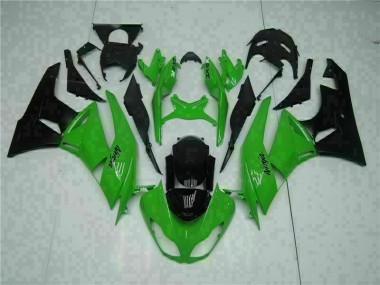 Injeção Kit Carenagem Kawasaki ZX6R 2009-2012 - Preto Verde