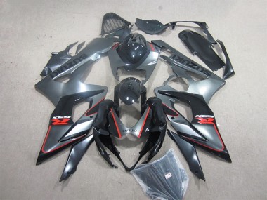 Injeção Kit Carenagem Suzuki GSXR 1000 K5 2005-2006 - Preto Vermelho