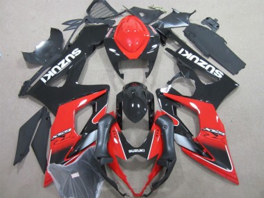 Injeção Kit Carenagem Suzuki GSXR 1000 K5 2005-2006 - Preto Vermelho