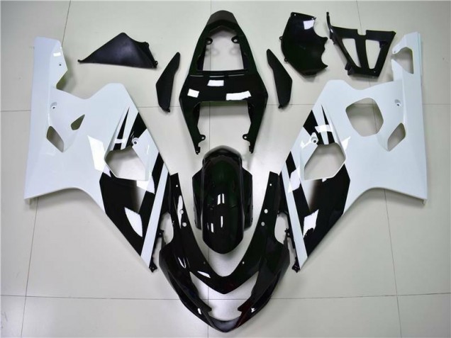 Injeção Kit Carenagem Suzuki GSXR 600 / 750 K4 2004-2005 - Branco Preto