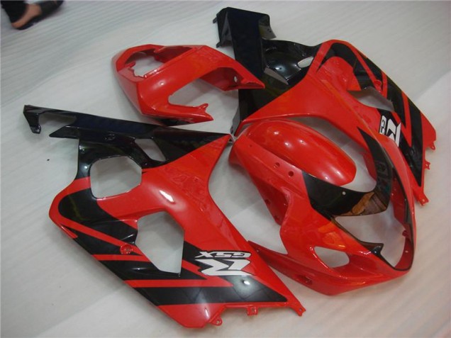 Injeção Kit Carenagem Suzuki GSXR 600 / 750 K4 2004-2005 - Vermelho Preto