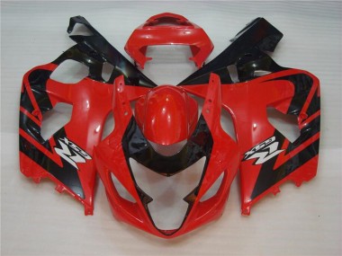 Injeção Kit Carenagem Suzuki GSXR 600 / 750 K4 2004-2005 - Vermelho Preto