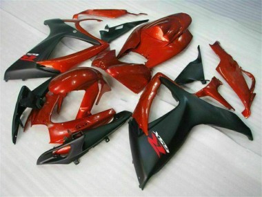 Injeção Kit Carenagem Suzuki GSXR 600 / 750 K6 2006-2007 - Vermelho Preto