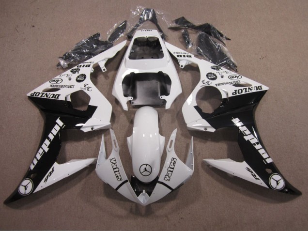 Injeção Kit Carenagem Yamaha R6 2003-2005 - Branco Preto Injeção Kit Carenagem Yamaha R6 2003-2005 - Branco Preto