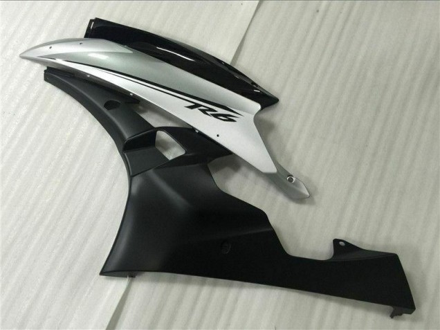 Injeção Kit Carenagem Yamaha R6 2006-2007 - Prata Preto Injeção Kit Carenagem Yamaha R6 2006-2007 - Prata Preto
