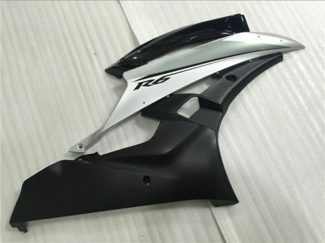 Injeção Kit Carenagem Yamaha R6 2006-2007 - Prata Preto Injeção Kit Carenagem Yamaha R6 2006-2007 - Prata Preto