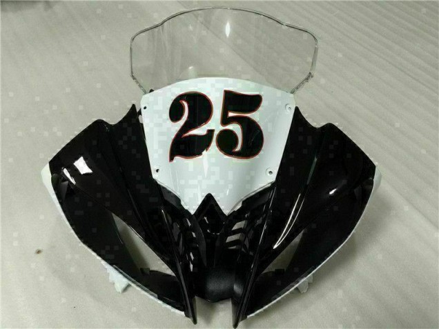 Injeção Kit Carenagem Yamaha R6 2008-2016 - Branco Preto Injeção Kit Carenagem Yamaha R6 2008-2016 - Branco Preto