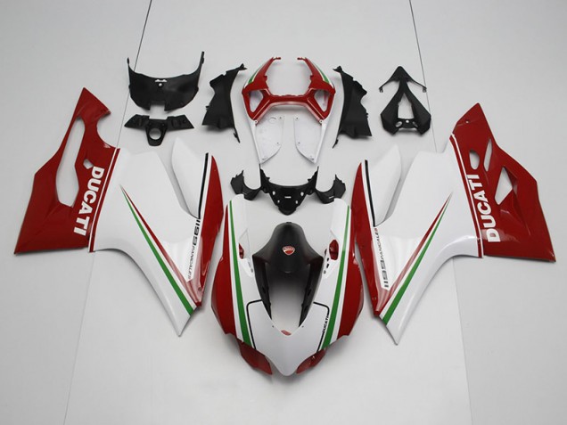 Injeção Kits Carenagem Ducati 1199 2011-2014 - Branco Vermelho Injeção Kits Carenagem Ducati 1199 2011-2014 - Branco Vermelho